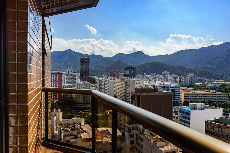 Departamento con servicios, vista al mar y al Cristo Redento