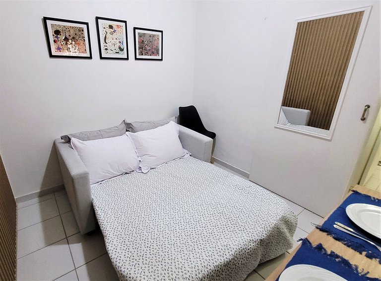 Dormitorio y sala nuevo y silenciosos.