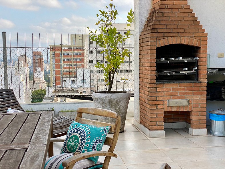 Linda cobertura duplex no coração de Sao Paulo